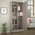 Biblioteca, Decortie, Jedda 855DTE3739, 79 x 190 x 32 cm, pal melaminat, mocca