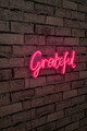 Decoratiune luminoasa LED, Grateful, Benzi flexibile de neon, DC 12 V, Roz