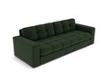 Canapea 3 locuri, Justin, Micadoni Home, BL, 202x90x72 cm, poliester, verde inchis