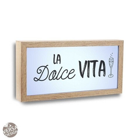 Poza Decoratiune luminoasa La Dolce Vita, Versa, 30x15 cm, MDF