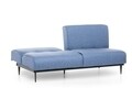 Canapea extensibila Anton Sofabed, Futon, 3 locuri, 190x130 cm, metal, albastru grizzled