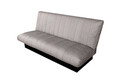 Canapea extensibila Click-Clack Felicity, 195x75x90 cm, lada depozitare, husa textil, Gri deschis