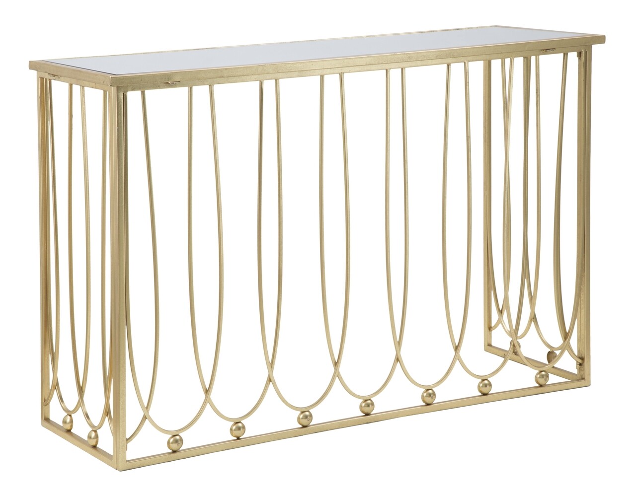 Consola Amelie, Mauro Ferretti, 120x43x80 cm, fier, auriu