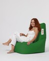 Fotoliu puf, Bean Bag Ferndale, Diamond, 60 x 90 cm, poliester impermeabil, verde