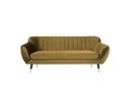 Canapea, Benito BK, Mazzini Sofas, 3 locuri, 188x76x83 cm, catifea, auriu