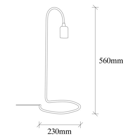 Lampa de masa, Sheen, 521SHN2212, Metal, Negru