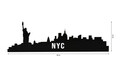 Decoratiune luminoasa LED, NYC Skyline, MDF, 60 LED-uri, Verde