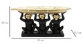 Decoratiune cu platou, Monkey Trio, Mauro Ferretti, 43 x 15.7 x 20 cm, polirasina, negru/auriu