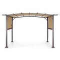 Pavilion pentru gradina / Gazebo, Shadow, L.360 l.269 H.225 cm, otel, maro/bej