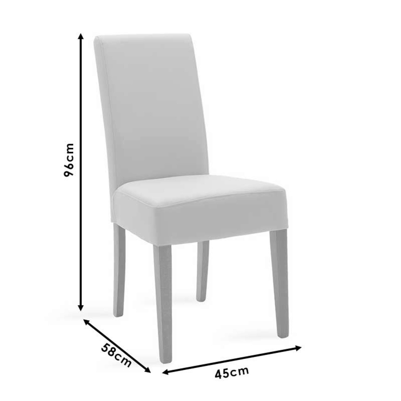 Scaun Ditta, Pakoworld, 45x58x96 cm, piele ecologica/lemn masiv de fag, maro deschis/maro