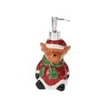 Dispenser sapun lichid Reindeer v2, Excellent Houseware, 9.5x9x19.5 cm, dolomit, rosu