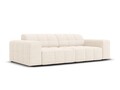 Canapea 3 locuri, Jennifer-140, Micadoni Home, 204x102x70 cm, tesatura chenille din poliester, bej deschis