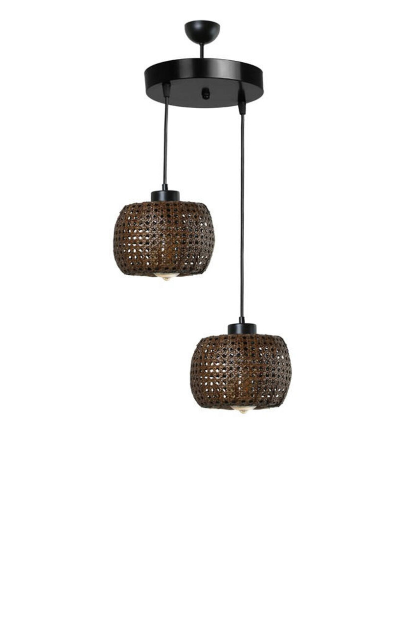 Lustra, Rattan, 941RTN1134, Ratan, Bronz