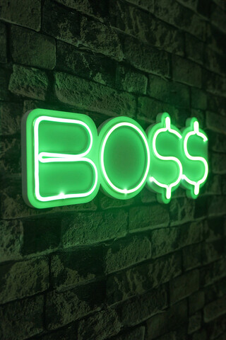 Decoratiune luminoasa LED, BOSS, Benzi flexibile de neon, DC 12 V, Verde