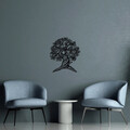 Decoratiune de perete, Monumental Tree, Metal, Dimensiune: 62 x 70 cm, Negru