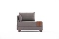 Fotoliu Fly Armchair Left, Balcab Home, 100x80x75 cm, lemn, gri