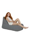 Fotoliu puf, Bean Bag, Ferndale Trendy, 105 x 75 cm, poliester impermeabil, gri fumuriu