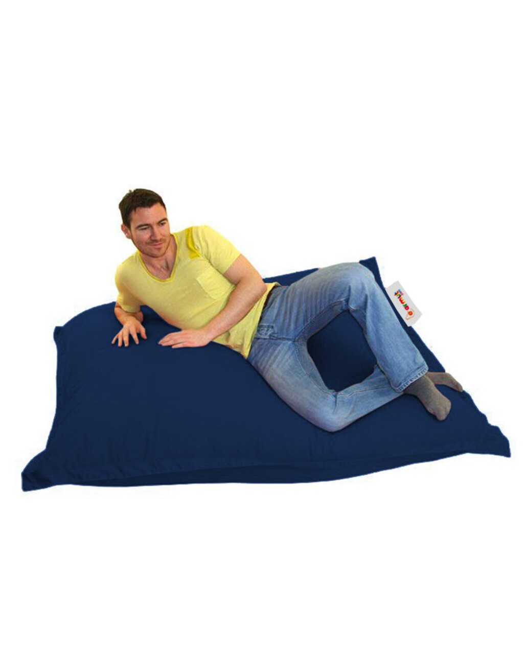 Fotoliu puf, Bean Bag, Ferndale, 100 x 100 cm, poliester impermeabil, albastru inchis - 1 | YEO