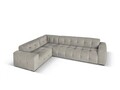 Coltar stanga 6 locuri, Kendal, Micadoni Home, BL, 332x231x79 cm, catifea, gri inchis