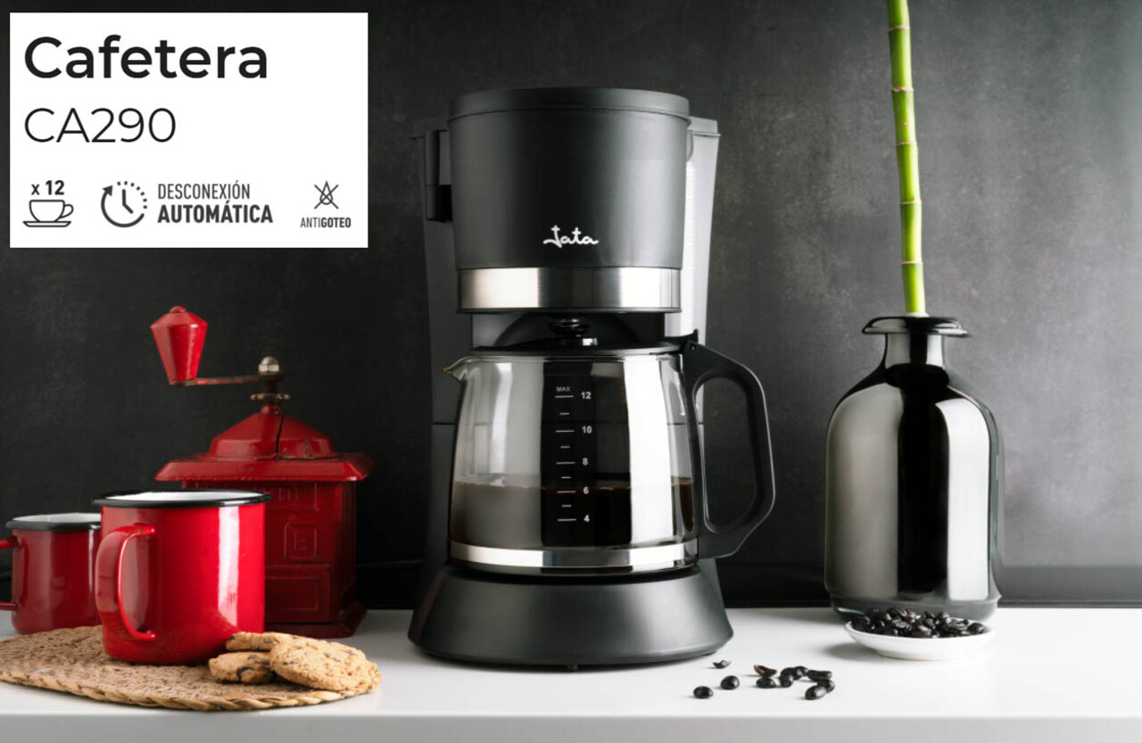 Cafetiera electrica Jata, 1.2 L/680W, sticla, negru - 2 | YEO