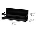 Suport magnetic pentru condimente, Wenko, Magnetix Spice, 30 x 11 x 12 cm, metal, negru