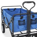 Carucior, Trolley, L.89 l.48 H.59/101.5, otel/poliester, negru/albastru