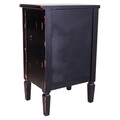 Noptiera Antique Black, Creaciones Meng. 48x36x76 cm, lemn de brad, negru antic