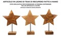 Sculptura decorativa Star, Mauro Ferretti, 28x12x42 cm, tec reciclat, lucrat manual, model unicat, maro