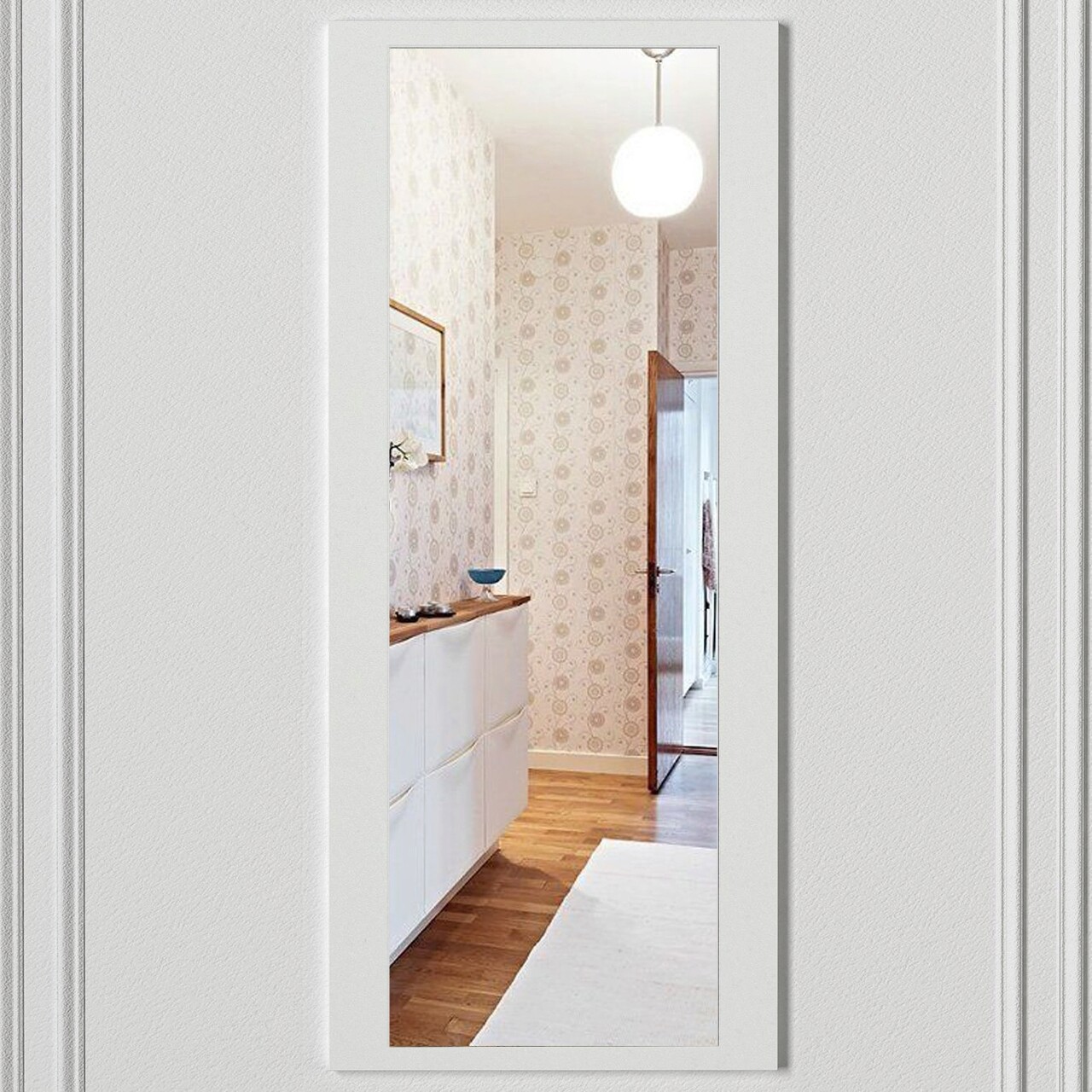 Oglinda Decorativa, Tera Home, Eres, 44.8x105x1.8 Cm, PAL, Alb