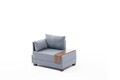 Fotoliu Fly Armchair Left, Balcab Home, 100x80x75 cm, lemn, albastru deschis