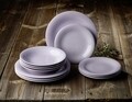 Set de masa 12 piese, Like Villeroy & Boch, Color Loop Blueblossom, portelan premium, mov