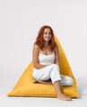 Fotoliu puf, Bean Bag Ferndale, Pyramid Bed, 145 cm, poliester impermeabil, galben