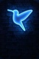 Decoratiune luminoasa LED, Little Bird,  Benzi flexibile de neon, DC 12 V, Albastru