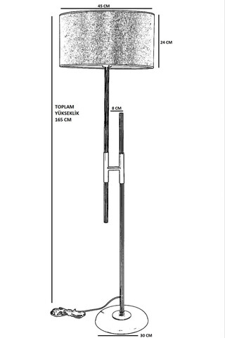 Lampadar, Luin, 534LUN4326, Metal, Antracit