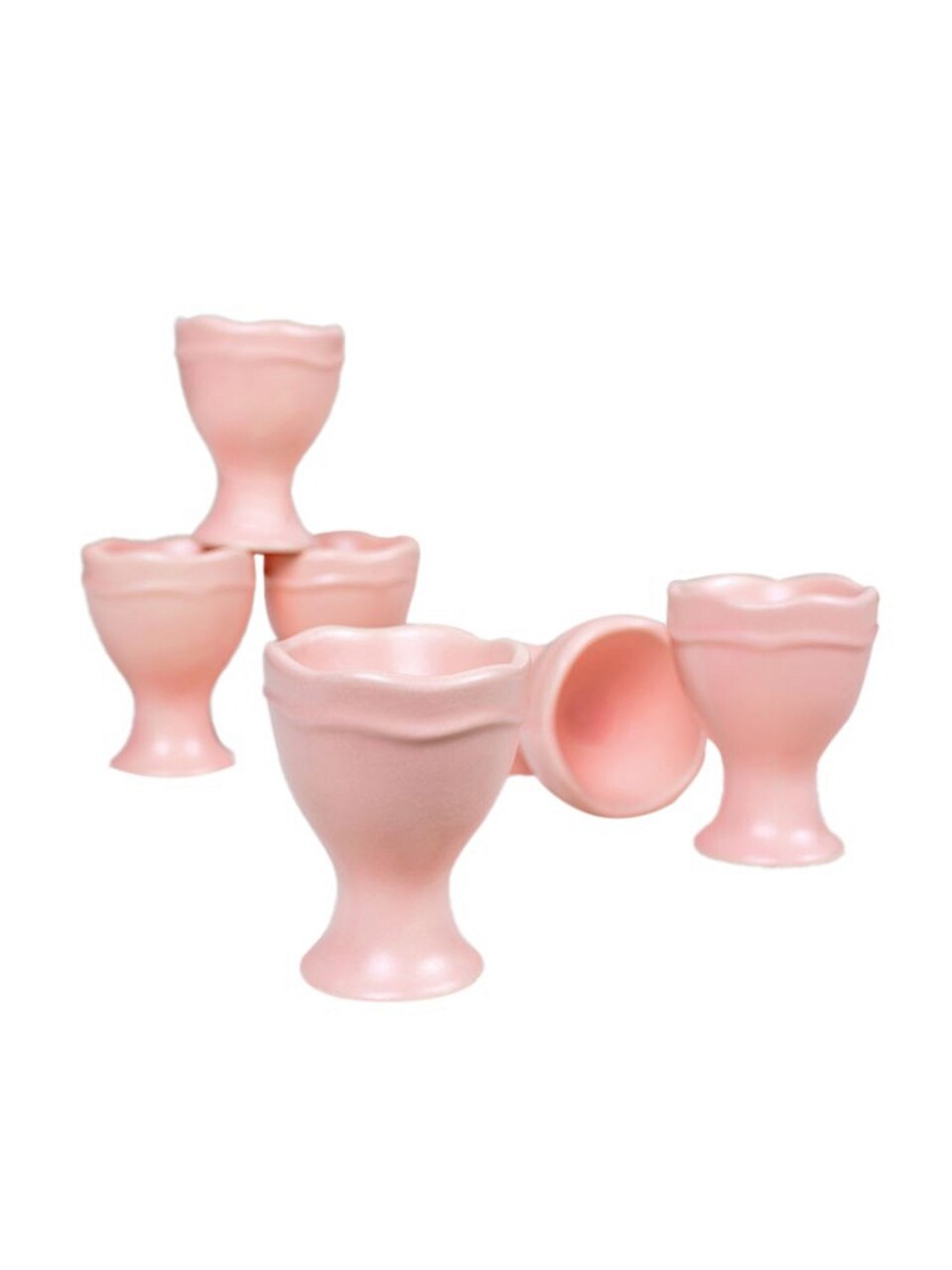 Set suporturi pentru ou, Keramika, 275KRM1315, 100% CERAMICA / , Nu absoarbe apa, Roz - 1 | YEO