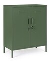 Bufet inferior Cambridge, Bizzotto, 2 rafturi reglabile, 80 x 40 x 101.5 cm, otel, verde