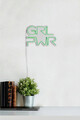 Decoratiune luminoasa LED, Girl Power, Benzi flexibile de neon, DC 12 V, Verde