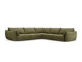 Coltar simetric 7 locuri, Kaelle, Micadoni Home, BL, 286x286x85 cm, poliester chenille, verde