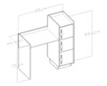 Masa de toaleta MAI, Gauge Concept, 95x46.4x99.6 cm, PAL, alb