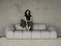 Taburet, Diana-191, Micadoni Home, 82x60x42 cm, tesatura 3D Sonic, espresso