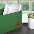 Organizator de birou, HMY, 30x20x15 cm, Fetru, Verde