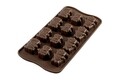 Forma de copt din silicon Robochoc, Silikomart Easy Choco, 12 forme, 3.95 x 2.7 cm