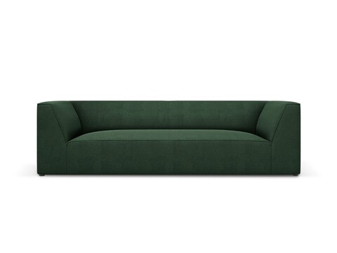 Canapea 3 locuri, Ruby, Micadoni Home, BL, 232x93x69 cm, poliester, verde