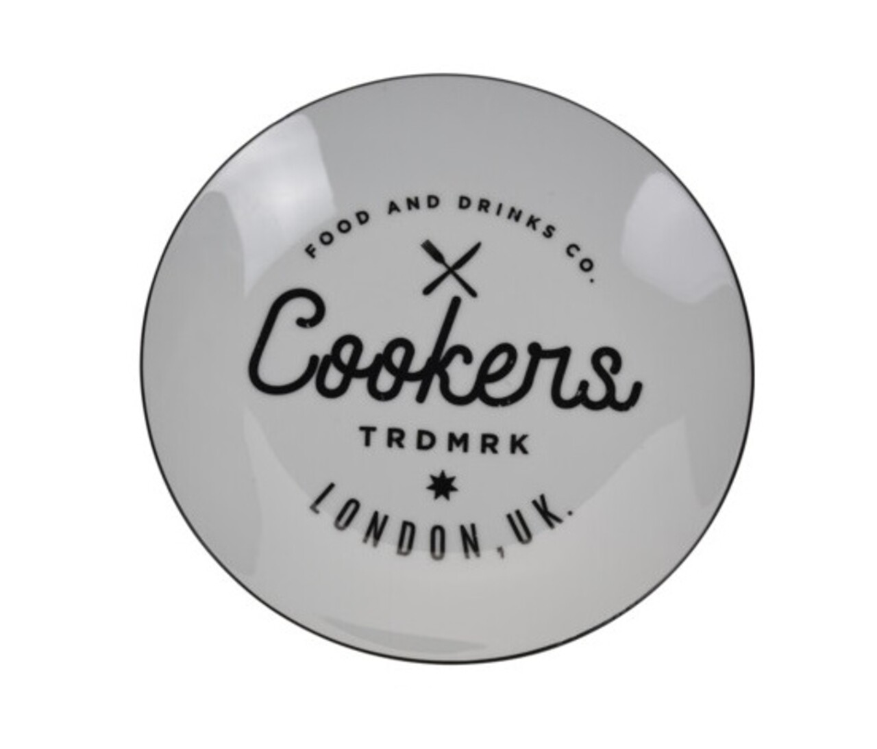 Farfurie Cookers, O20.5 cm, portelan, alb