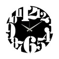 Ceas de perete, Metal Wall Clock 1, Metal, Dimensiune: 48 x 48 cm, Negru