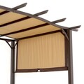 Pavilion pentru gradina / Gazebo, Shadow, L.360 l.269 H.225 cm, otel, maro/bej