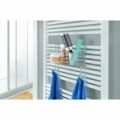 Polita suspendabila pentru baie Radius, Metaltex, 33x13x25 cm, otel/invelis de polytherm, argintiu