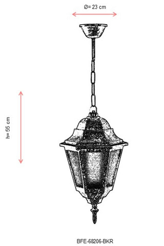 Lustra de exterior, Avonni, 685AVN1349, Plastic ABS, Maro