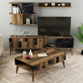 Set mobilier living, Hommy Craft, Madrid, Nuc / Negru