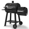 Gratar cu carbuni si afumatoare SMOKE OFFSET 500 Broil King, 127.5x66.3x134 cm, inox/fonta, negru